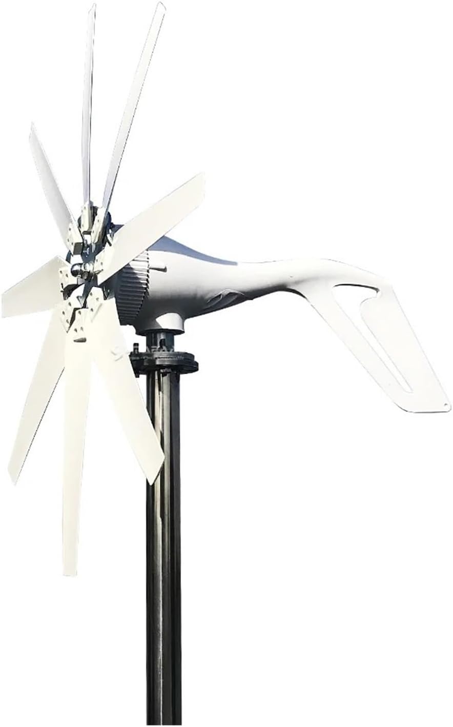 1000W Wind Turbine Generator Kit Horizontal Turbine 12V/24V/48V Low Noise Household with 7 Blades Low Starting Speed for Home(Off Grid System,48V_1000W)