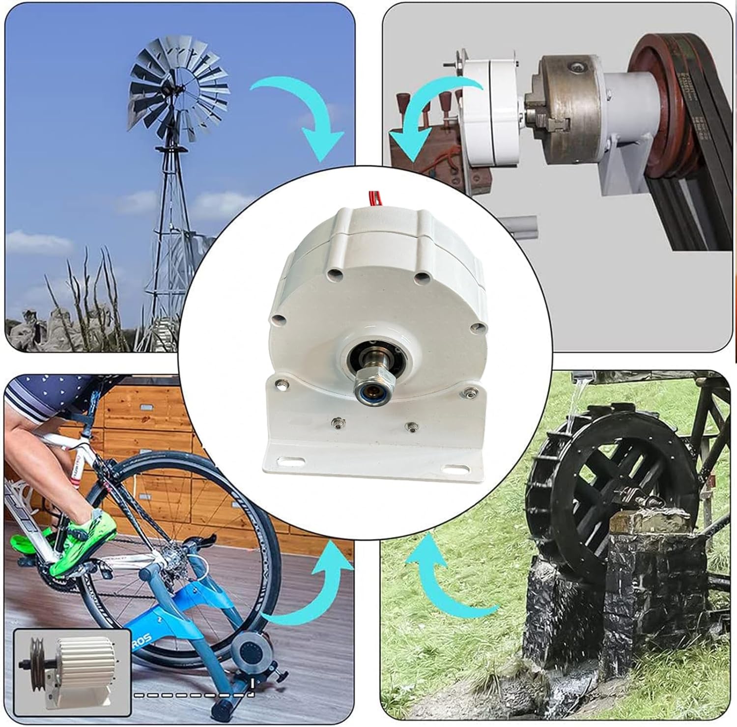 12000W Portable Wind Turbine Turbine Wind Power Kit,12V 24V 48V Permanent Magnet Electric Motor Generator DIY AC Alternator Permanent Magnet Motor