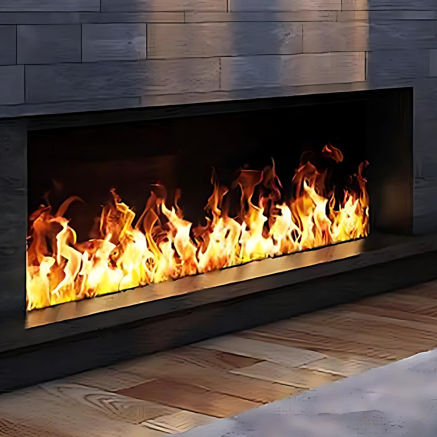 Chimenea eléctrica de Vapor empotrada, 9 Colores, 3D Llama atomizada realista, llenado/drenaje automático, Panel Selfcolour 500mm,Multicolor-Panel1000mm(39.37in)