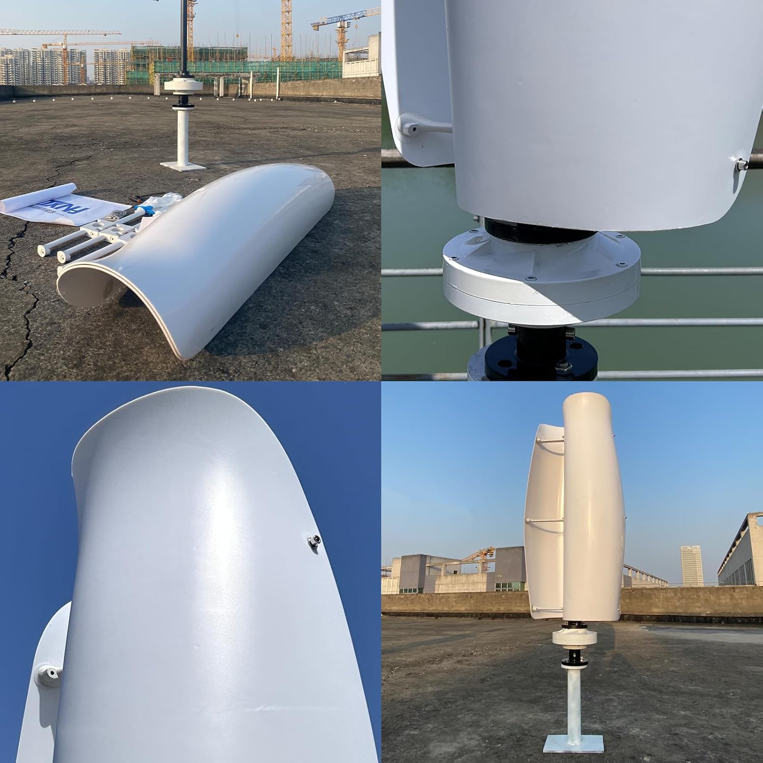 1000W Vertical Wind Turbine Generator AC 12V/24V/48V with MPPT Charge Controller, Home Wind Generator for Home RV Marine Electricity Off Grid System (48V 1000W Purple)