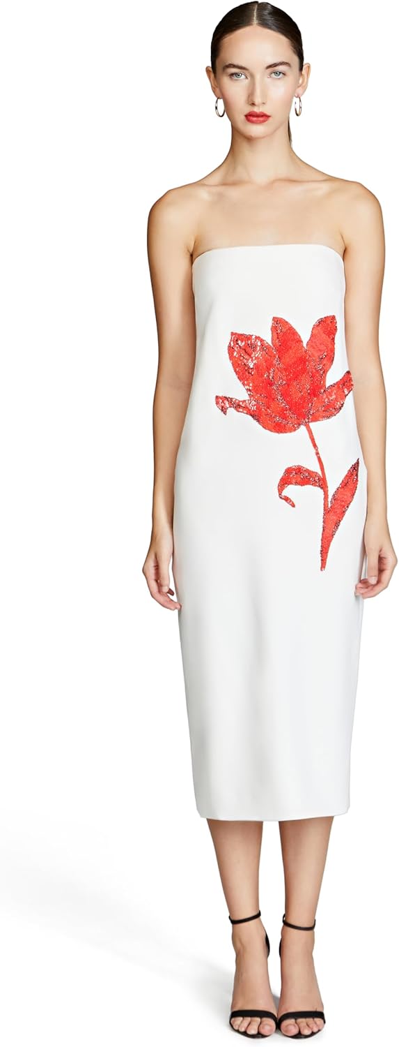 H HALSTON Women's Sylvie Crepe Midi