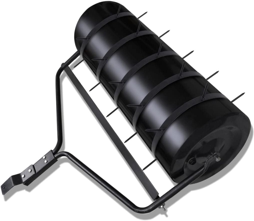 Lawn Aerator Black Iron 5 pcs Durable Lawn Aerator Circular, Outdoor Power Equipment, Lawn Aerators & Dethatchers, 141201