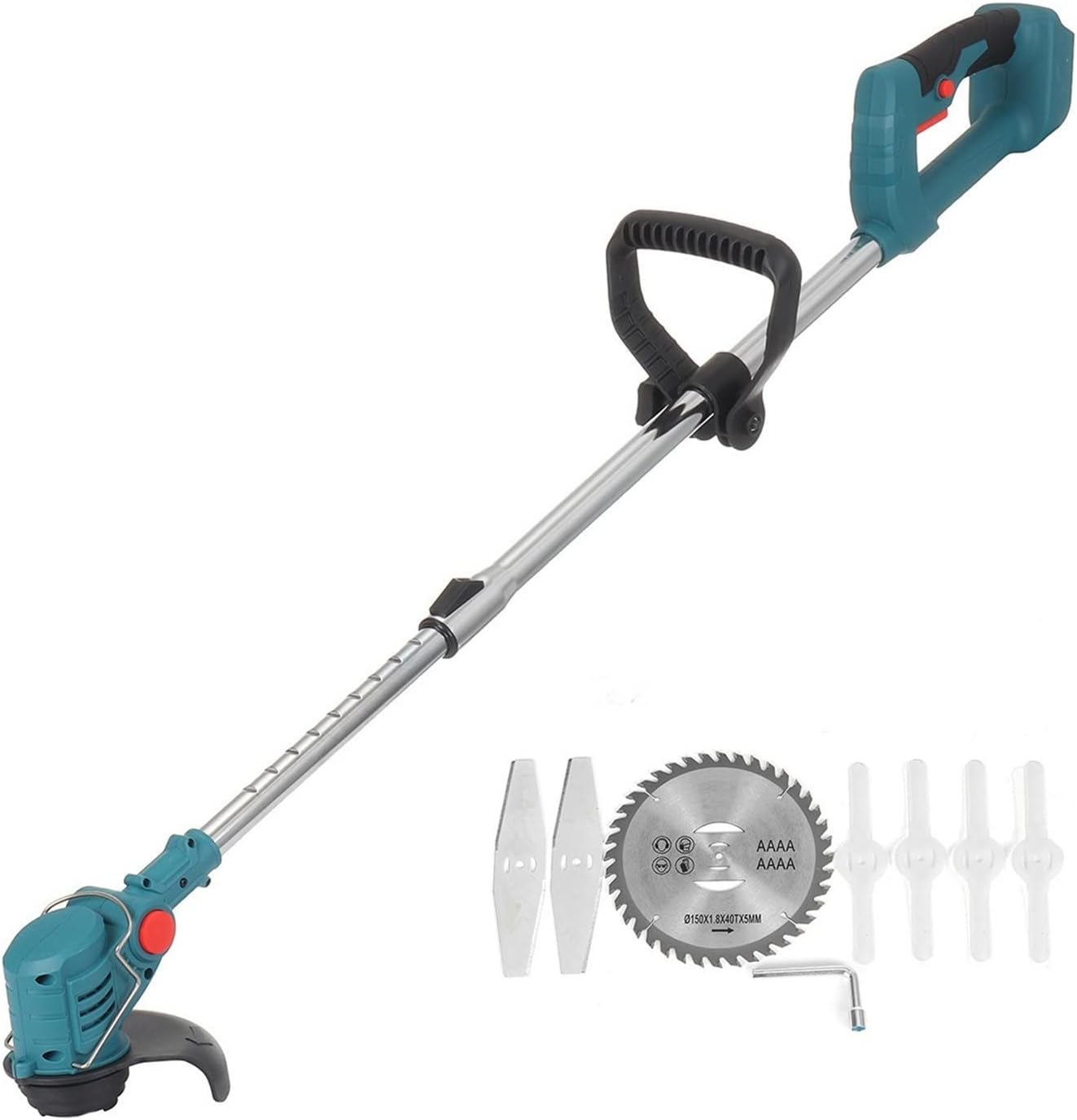 Electric Lawn Mower, Cordless Electric Grass Trimmer 450W Lawn Mower Weeds Brush Length Adjustable Cutter Garden Tools (Color : Not Bilateral Wheel, Size : Q) (Not Bilateral Wheel Q)