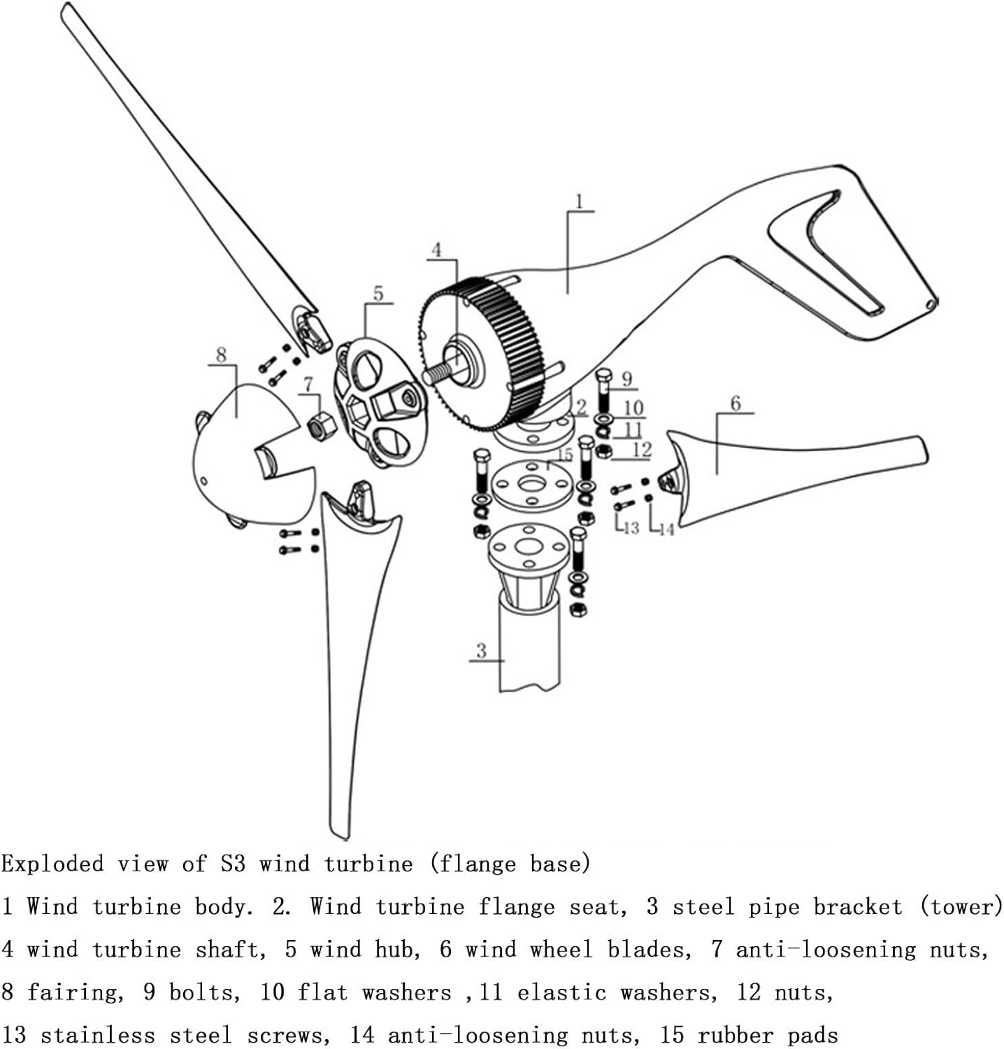 2000W 12V/24V Wind Turbine Generator Kit, with MPPT Controller Windmill 5 Blades Wind Generator Three-Phase AC Permanent Magnet Wind Turbine Generator (24, Volts)