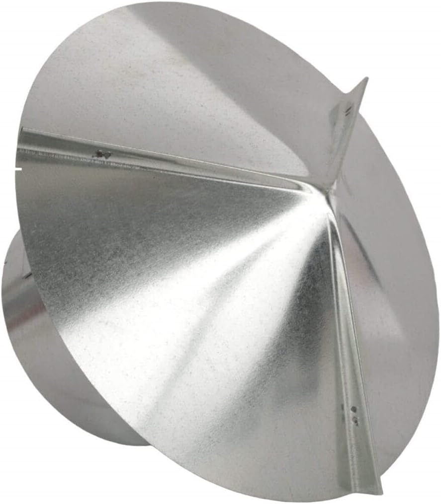 Cone Top Chimney Cap with Screen (8 Inch), Silver