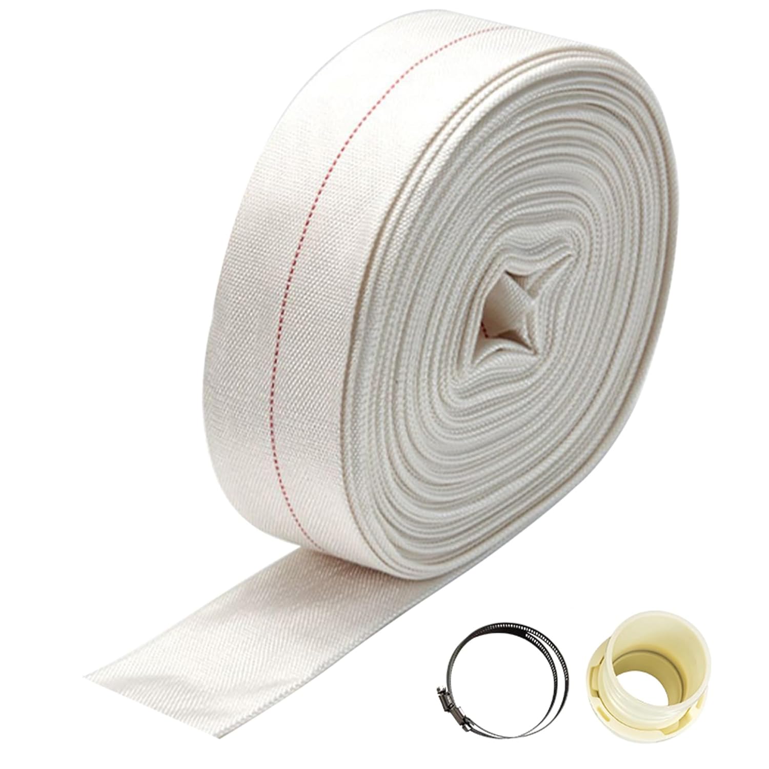 Backwash Hose, Flexible Discharge Fire Hose, Lightweight Polyester Flat Water Pump for Outdoor Lawn Garden Park Car Cleaning Pool(1,66FT)