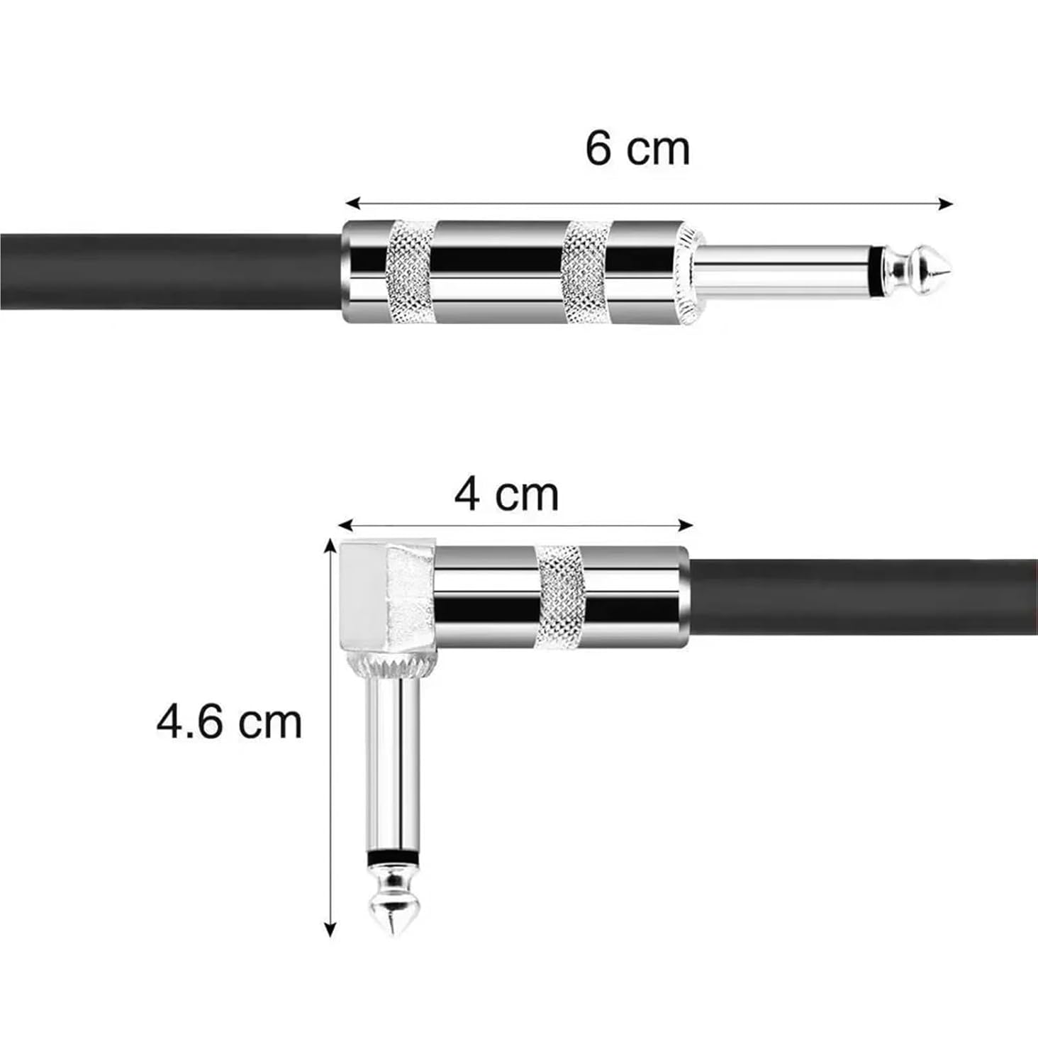 Guitar Cable Jack 6.5mm to 6.5mm 1/4'' Mono Patch Cable for Acoustic Guitar Electric Mandolin Pro Audio to Amp/PA Certified(Blue Right Angled,5m)
