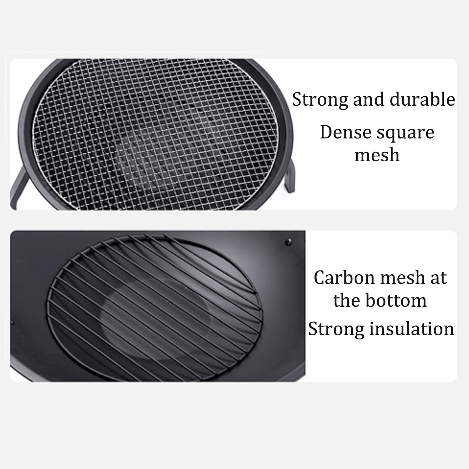 Portable Fire Bowl Folding Wood Burning Fire Pit Iron Brazier 21.7'' Outdoor Fire Pit Burning Bonfire Incinerator for Backyard Garden Camping Picnic.(Style3-55x45CM/21.7x17.7IN)