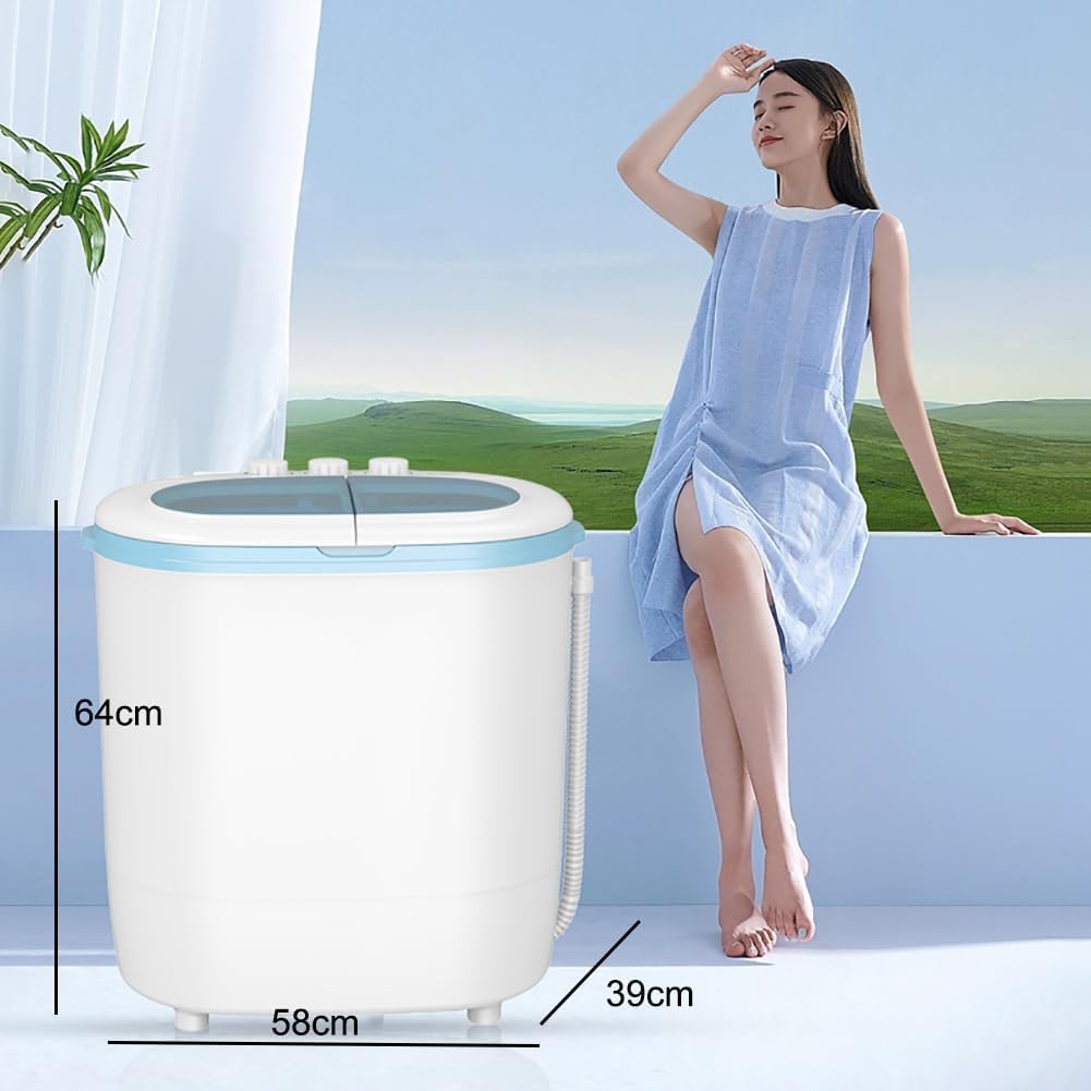 Household Double-Drum Semi-Automatic Shoe Washing Machine, Mini Underwear And Socks Washing Machine, Portable Washing Machine, Spin Dryer, Timing Function And Drainage Pump