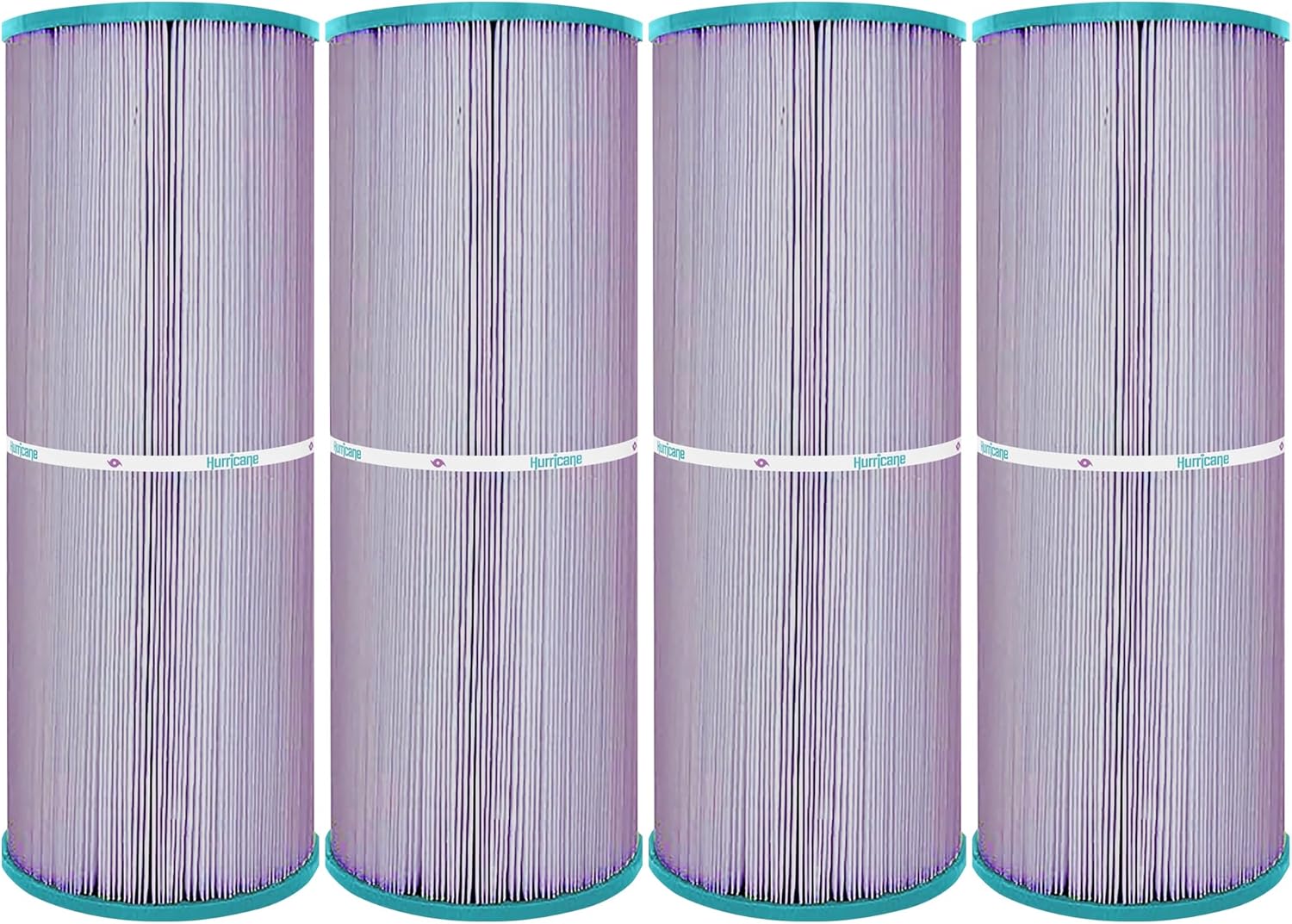 Hurricane Filters 4 Pack HF5374-01P Platinum Purple Spa Filter Cartridge - Replacement for PLBS75 Unicel C-5374, Filbur FC-2971, Rainbow, Waterway, Leisure Bay, S2/G2 Spa 75