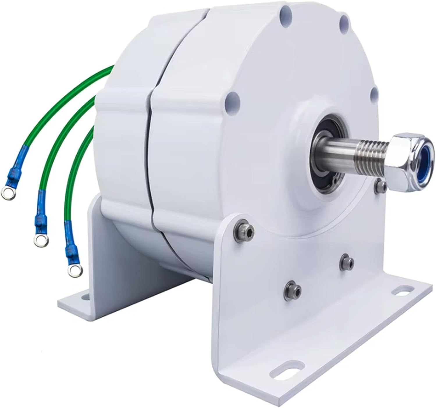 Low Speed ​​5000W 220V 48V 12V 24V Gearless Permanent Magnet Generator Alternator for Wind Turbine Generator Water Turbine (with Base)