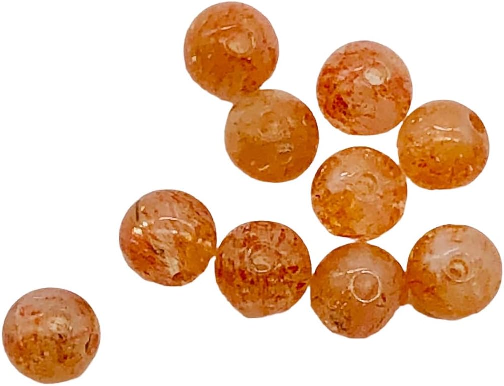 Sunstone Strand Round Beads | 4 mm | Orange | 98 Beads |