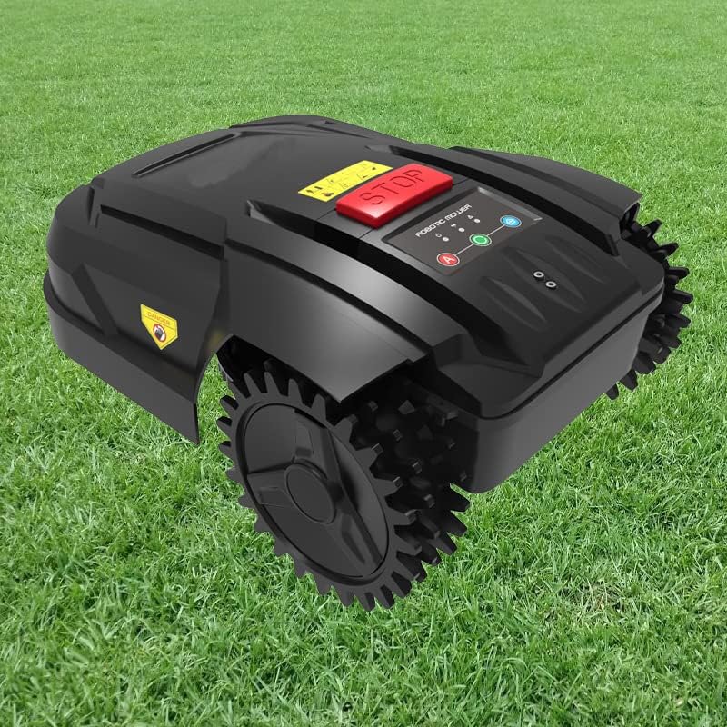 Electric Mower Robot, Intelligent Remote Control Electric Smart App Lawn Mower Robotic for Lawns up to 800m2, Cutting Width 18cm, Lawn Care Equipment for Gardening
