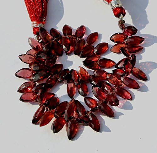 13 inch natural beads strand of 5x10mm faceted marquise pyrope garnet gemstone briolletes beads for DIY jewelry - necklace, bracelet, earring, ring.