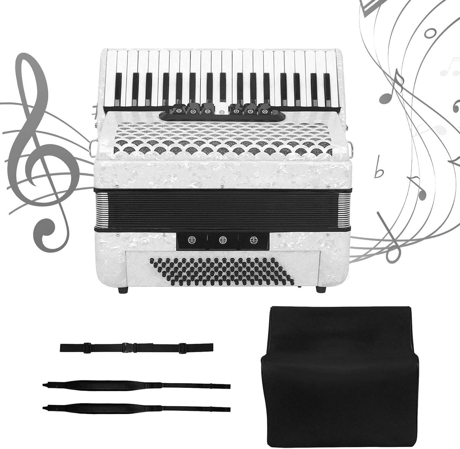 37 Key 96 Bass Accordion with Bag Rhythm Training Portable Hand Keyboard for
