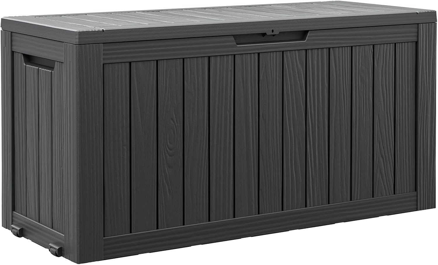 Bifanuo Outdoor Storage Box Waterproof, Resin Deck Box with Lockable Lid，Patio Storage Box Indoor and Outdoor Use for Cushions, Garden Tools & Package Delivery, UV Resistant (Black, 72 Gallon)
