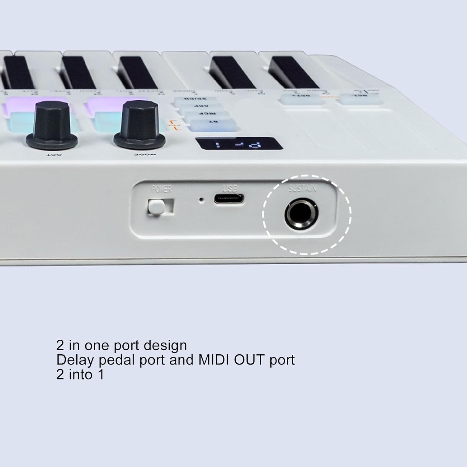 MIDI Keyboard Controller, Key MIDI Keyboard Controller with Connection, Built in Smart Chord and Smart Sound Functions