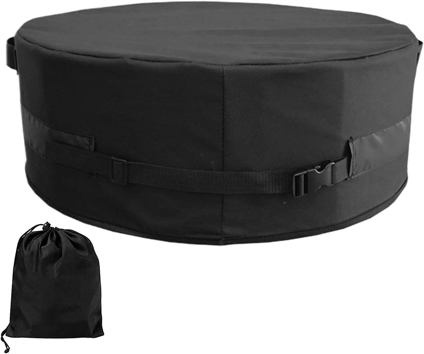 Firebowl Cover - Heavy Duty Outdoor Fire Pit Cover Adjustable Firebowl Cover All Weather Safe | Secure Adjustable Buckle Firebowl Cover Waterproof Pat