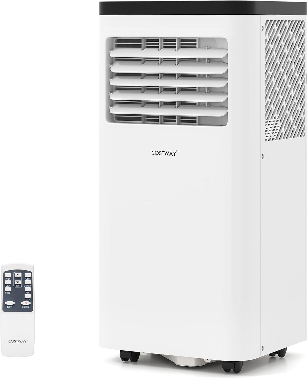 COSTWAY 10000 BTU Portable Air Conditioner, 3 in 1 Floor AC Unit, Fan & Dehumidifier w/Sleep Mode, 24H Timer, LED Display, Remote Control & Window Kit, for Rooms up to 450 Sq.F (10000 BTU)