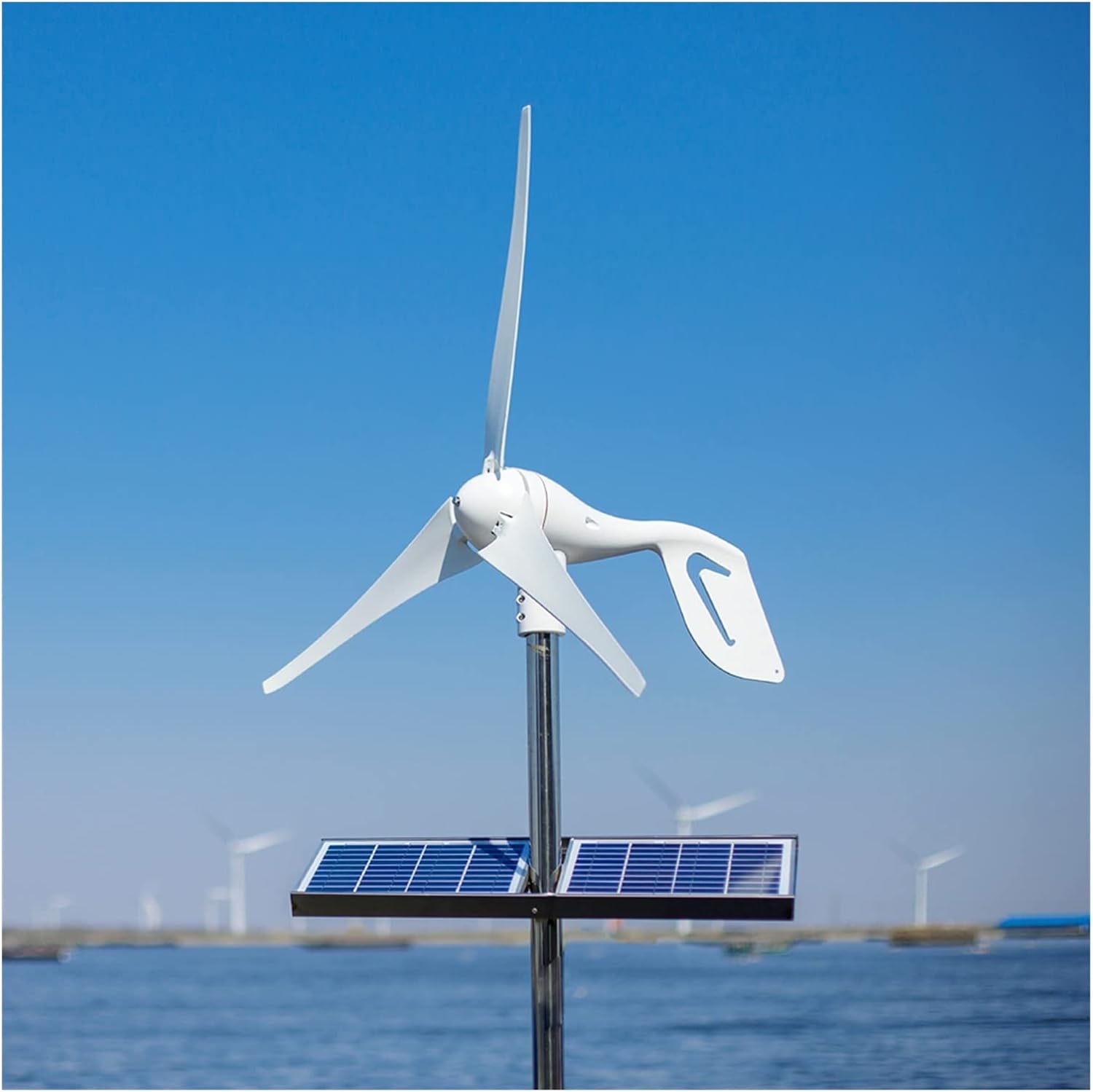 Industrial Wind Turbine Generator Small Home Wind Turbine Generator Windmill Fit for Street Lamps,Monitoring Boat Free 600W Controller Solar and Wind Power Parts(6 Blades_12_400W)