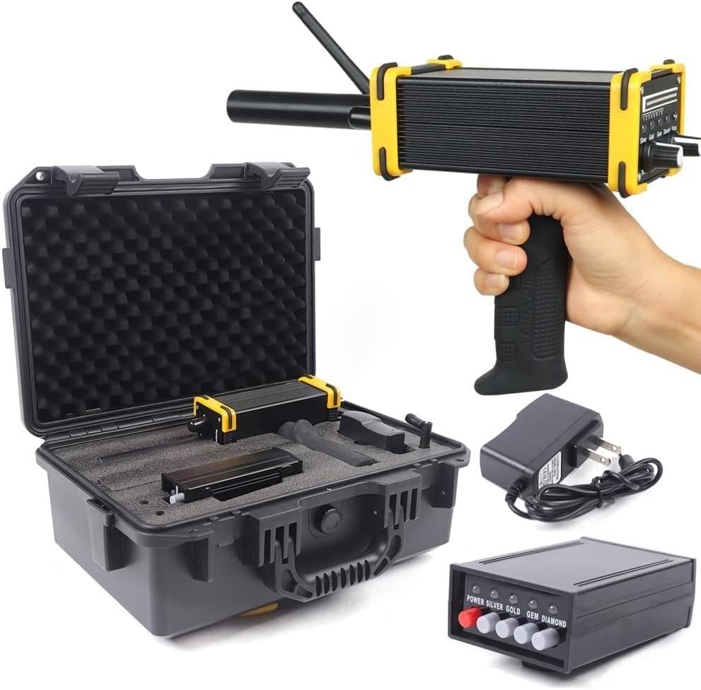 Gold Detector Underground, Handheld Metal Detector for Gold & Silver, 16M Depth, 99M Range, HD Screen, Portable Treasure Finder, Accurate Pinpointer, Yellow