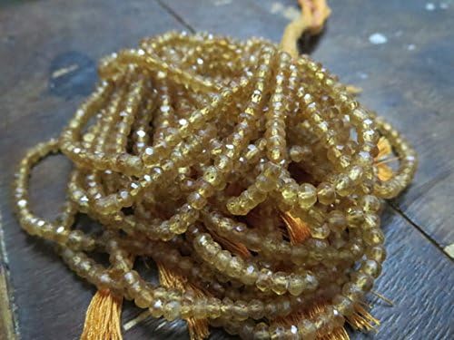 natural hessonite rondelle beads facited 10 string of 3.50 mm 14
