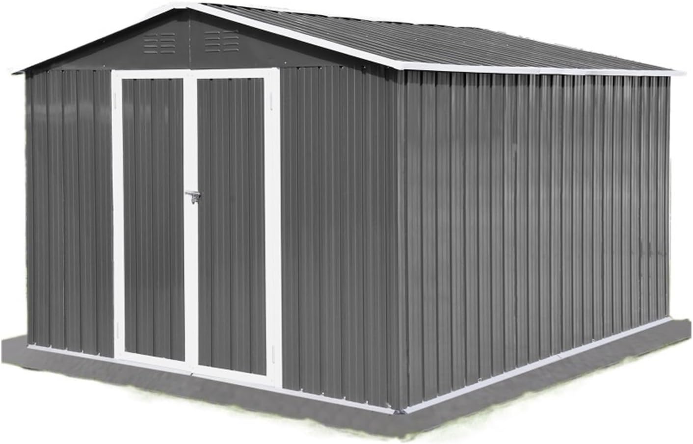 Garden Sheds Grey Metal Garden Sheds 10ftx8ft Outdoor Storage Sheds Easy to Assemble for Outdoor Backyard Gardens Outdoor Storage Sheds