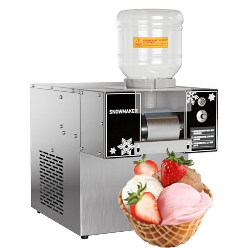 Korean Kakigori Machine ES - Versatile Snowflake Ice Shaver, Speed Adjustable Shaved Ice Maker, 60KG Capacity for Bingsu, Creamy Desserts & Smoothies