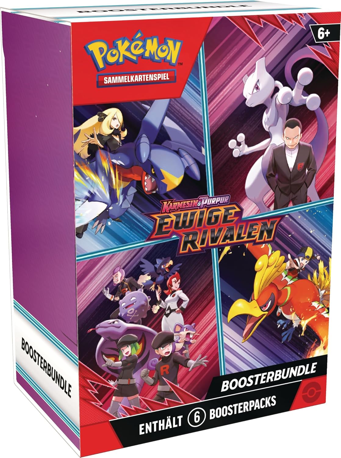 Pokémon - Trading Card Game: Crimson & Purple Booster Bundle - Eternal Rivals (6 Booster Packs)