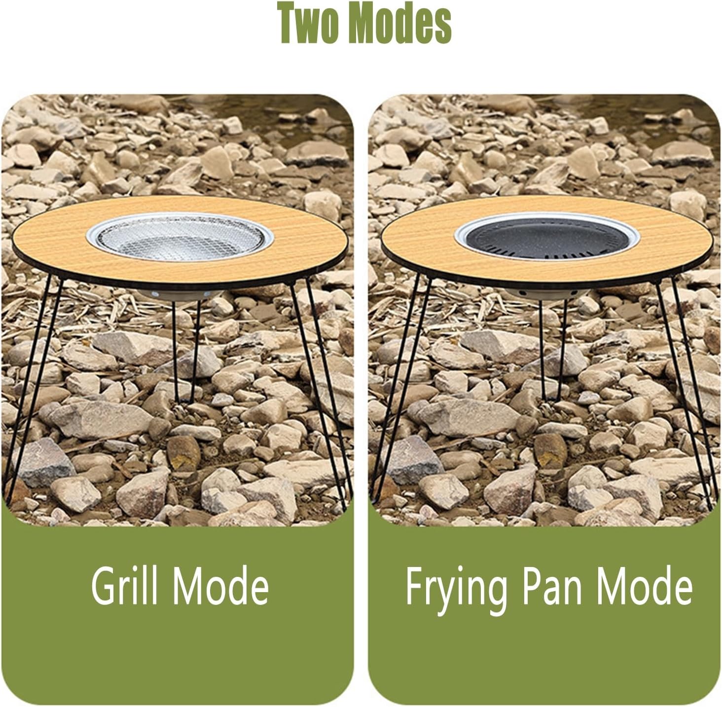 Outdoor Fire Pits, Folding Round Fire Pit Table, Portable Wood Burning Fire Pits with Storage Bag for Outside Camping Picnic BBQ