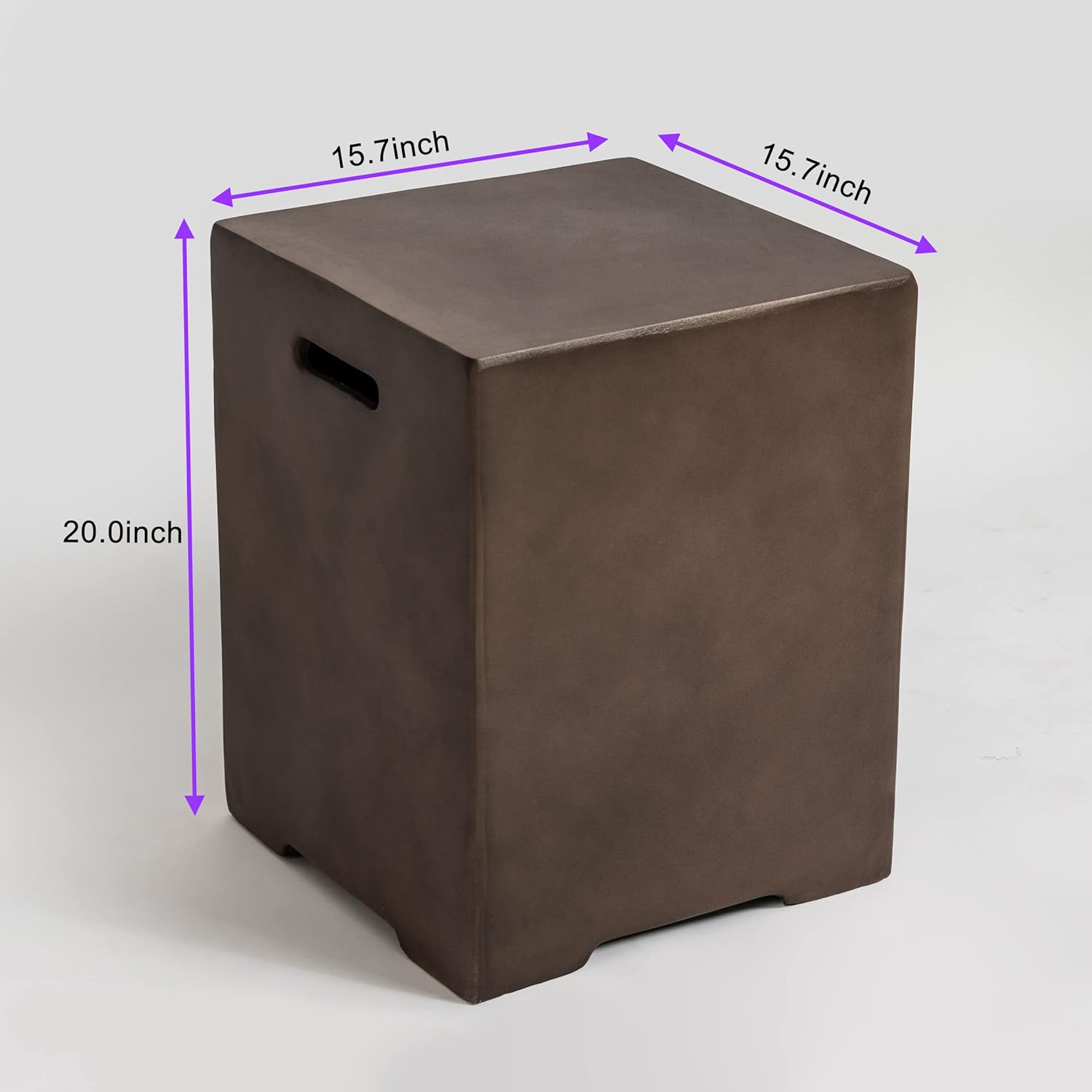 Outdoor Concrete Fire Pit Table with Propane Tank