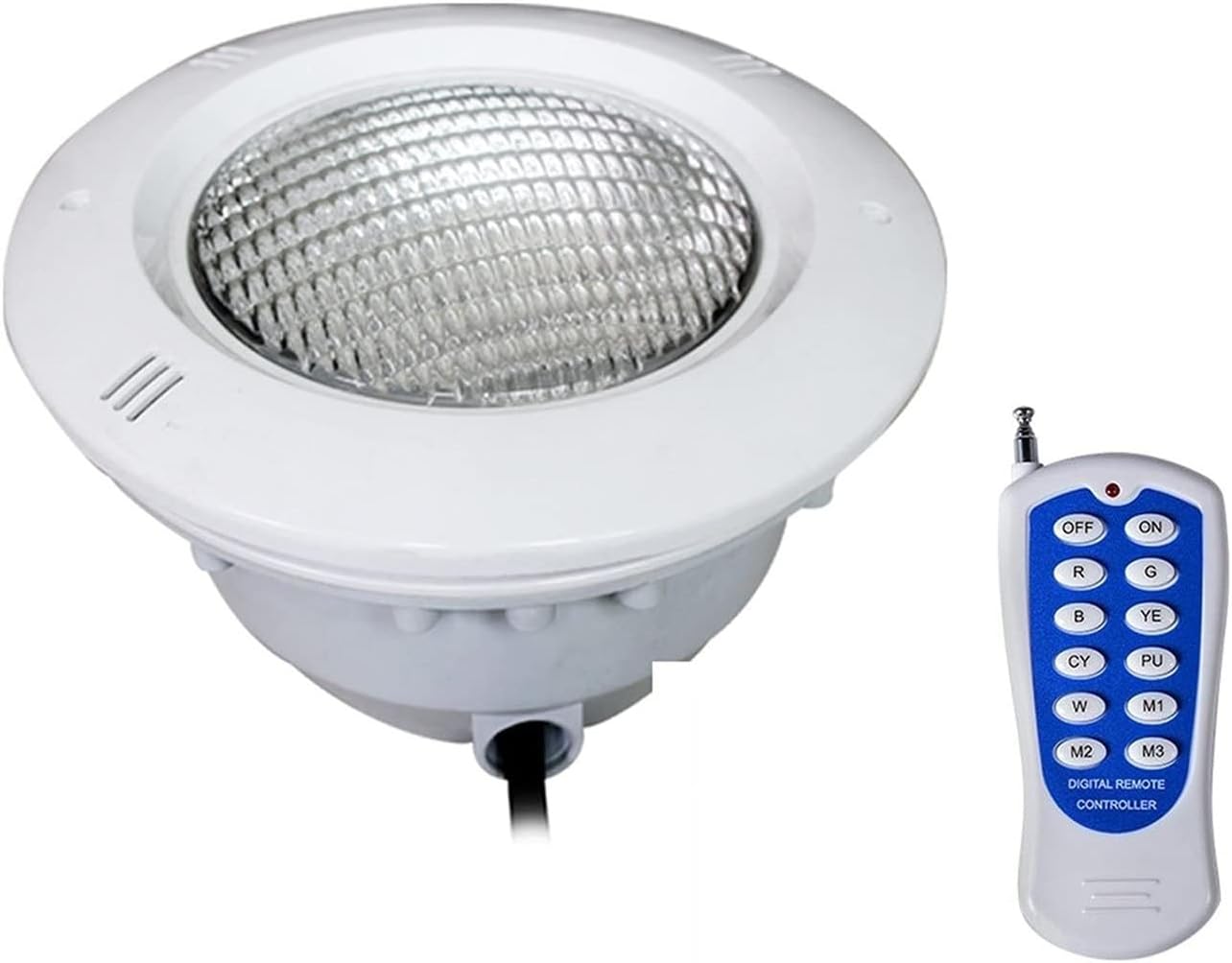 LED Beam Spotlight - 12V with Remote Control, Recessed Spotlight Waterproof IP68, PAR56 RGB Light, Underwater Pool Light with Niche Housing(24W)