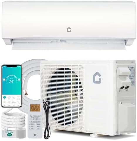 9000 BTU Mini Split AC & Heat Pump, 20 SEER2, 230v, Ductless Inverter Air Conditioner, WiFi Pre-Charged, Ultra Quiet, App & Voice Control, for 450 Sq.Ft. with Install Kit