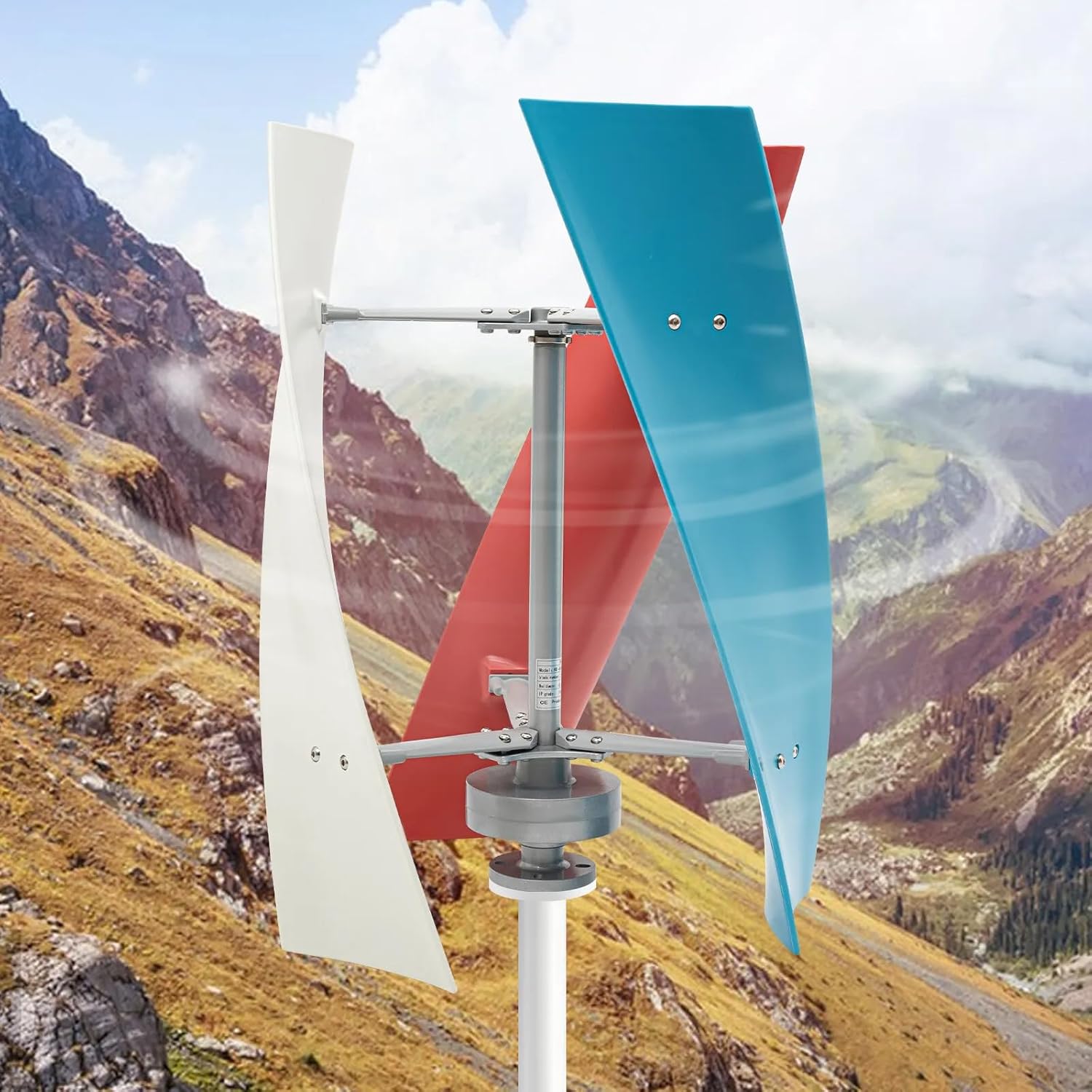 Helix Vertical Wind Turbine Wind Generator 12V 400W Windmill Small Wind Turbine Generator Kit for Boats, Gazebos, Cabins etc