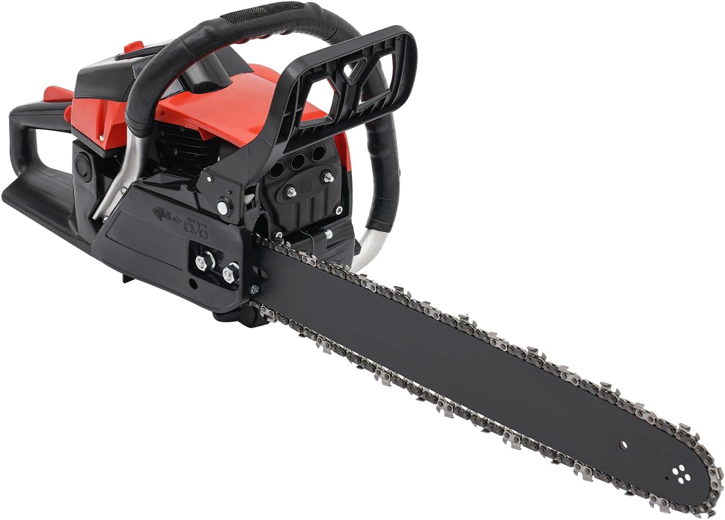 Gas Chainsaw 18Inch, 2 Stroke 58CC Gasoline Power Single Cylinder Engine Wood Cutting Gas Chain Saw w/CDI & Air-cooled, Suitable for Garden Pruning, Forest Logging, Firewood Cutting