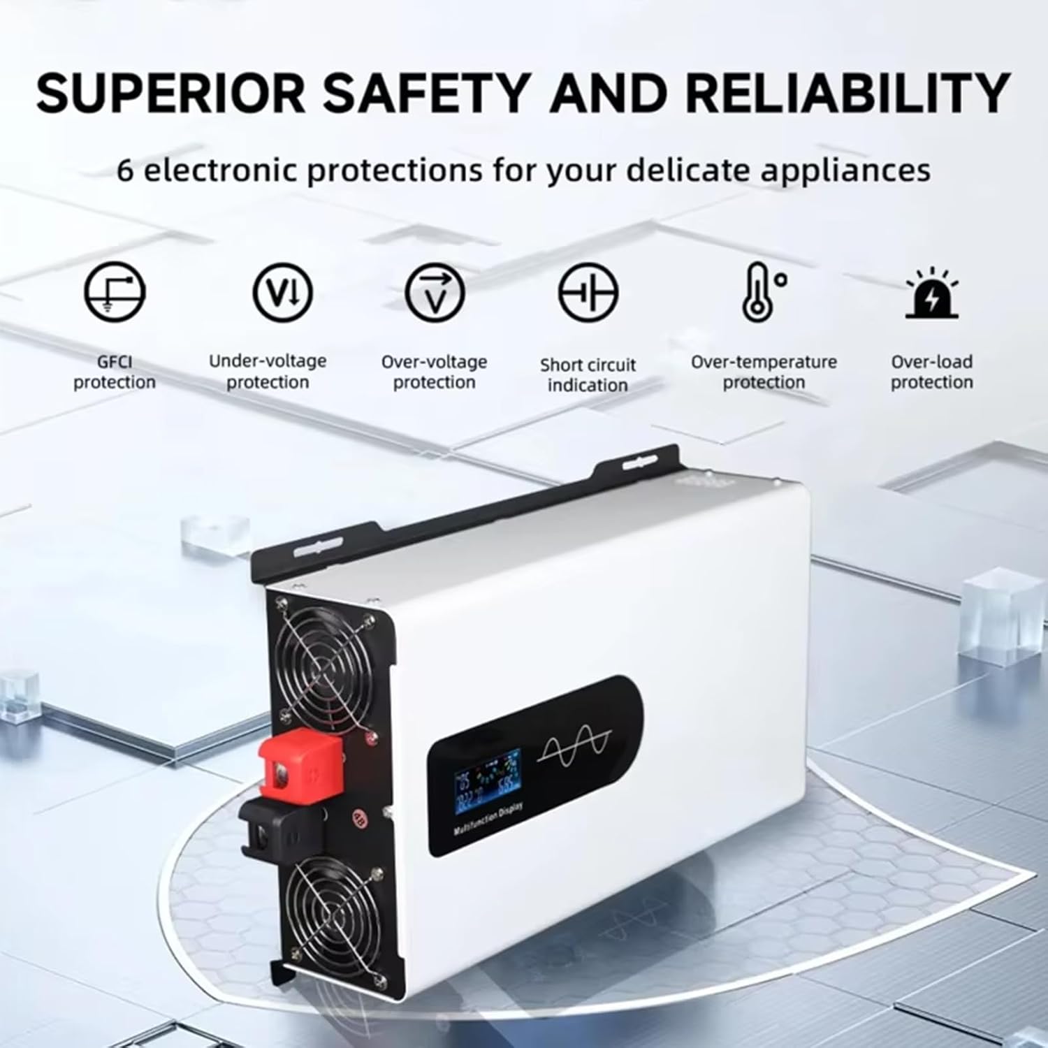 60V to 220V 50HZ,Low Frequency Solar Inverter,12000W Pure Sine Wave Power Inverter Dc12v 24V 48V 60V 72V to 110V 220V Home Energy Storageinverters Suitable for Outdoor Use