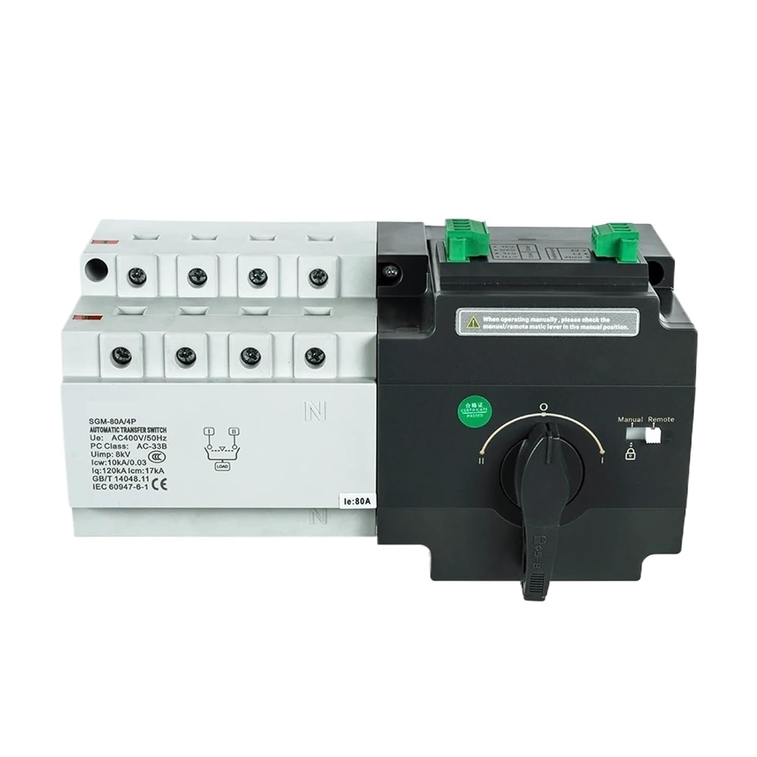 SGM-80A 63A 80A 125A 250A 4P SGM Genset Type ATS Dual Power Automatic Transfer Switch Compatible Generator Controller(SGMA-400A 4P)