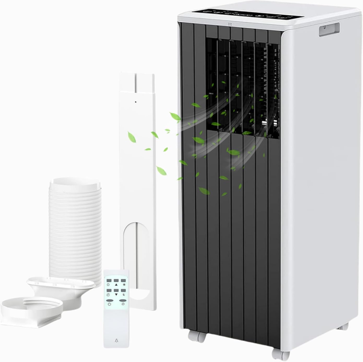 8000 BTU Portable Air Conditioner - 3 in-1 Cooling, Dehumidifier & Fan with Quiet Operation, Sleep Mode, 24H Timer & Energy Savings, for Rooms Up to 350 Sq.Ft, Includes Remote Control, Reusable Filt