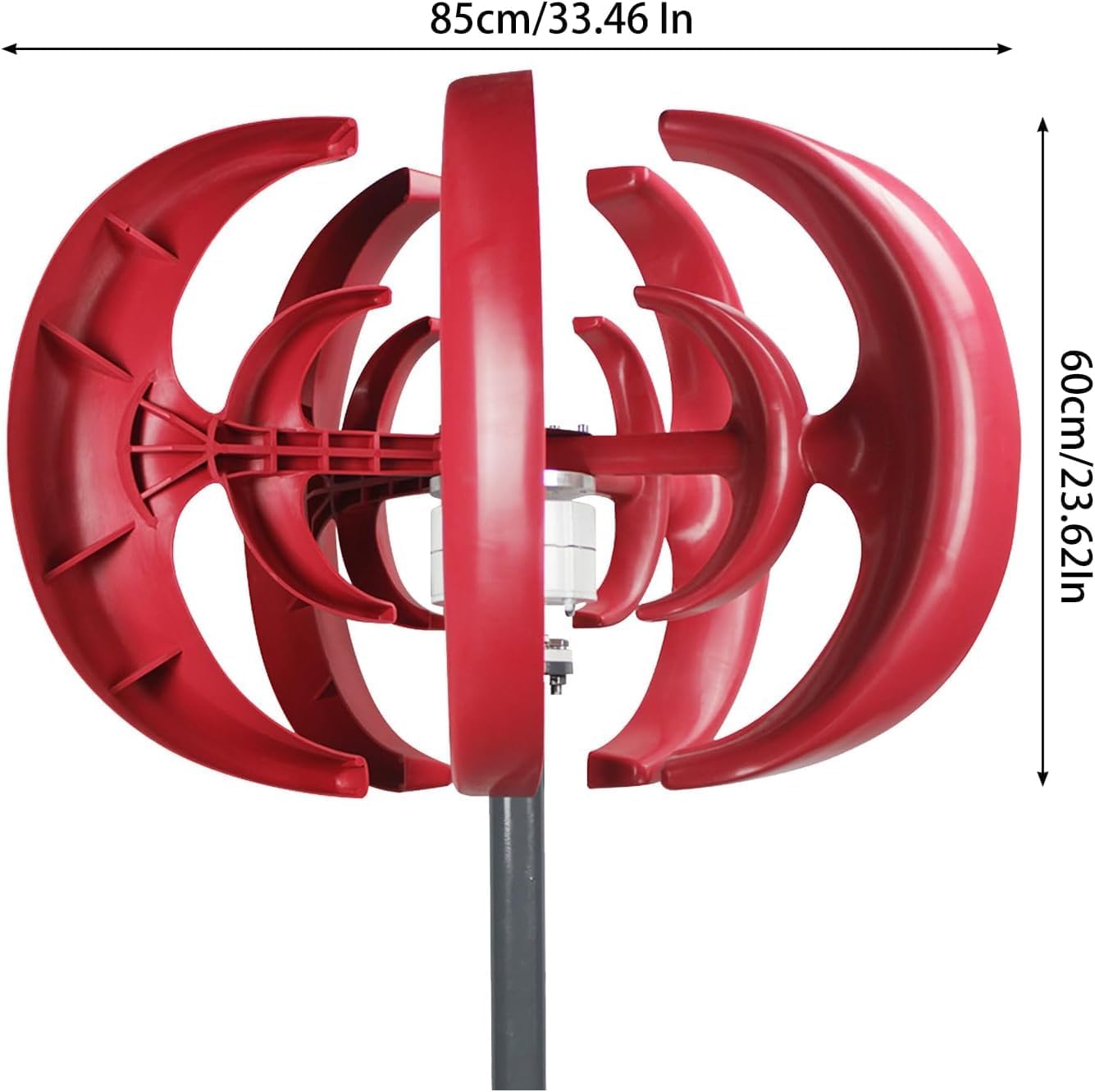 CAJUCA Wind Turbine Generator Kit, 5000W DC Wind Turbines Generator, 5-Blade Lantern Wind Turbines Generator,Electricity Producer Equipment