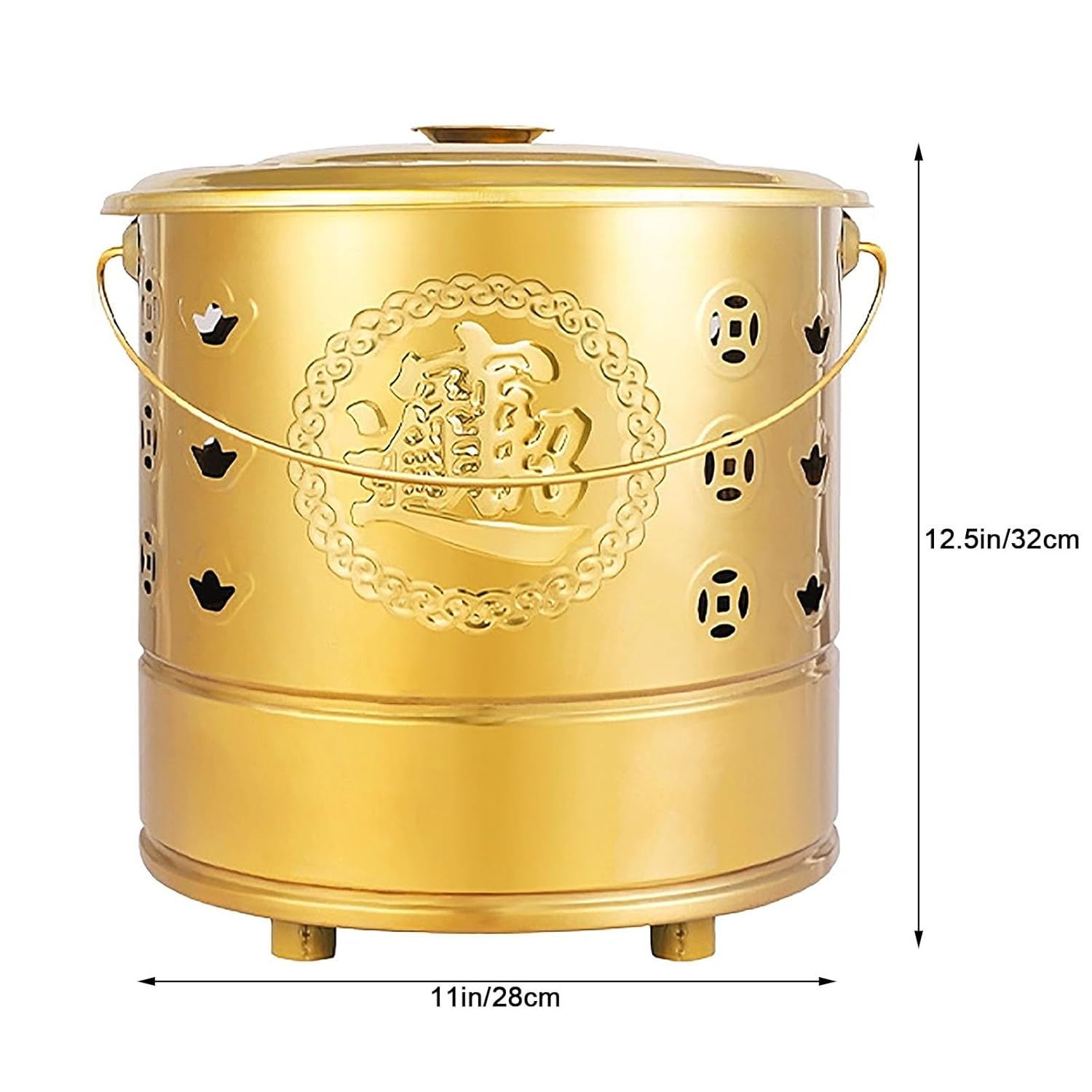 KAVERN Burn Barrel, Fire Pit, Burn Cage, Backyard Fire Pit, Incinerator, Burn Barrel for Yard Waste, for Wood Rubbish Leaves Burning(Large)(S)