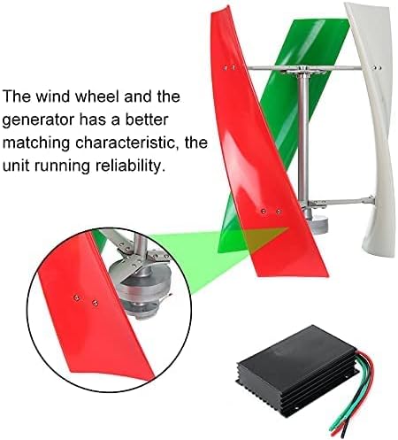 12000W 12V-220V Vertical Axis Permanent Maglev Wind Turbine Generator Lantern 3 Blade Motor Kit with MPPT Controller