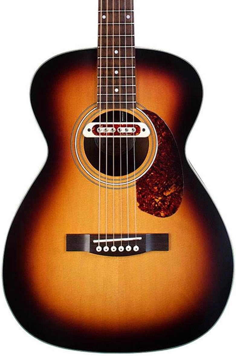Guild Guitars M-240E Troubadour Acoustic Guitar, Vintage Sunburst, Archback Solid Top Concert, Westerly Collection
