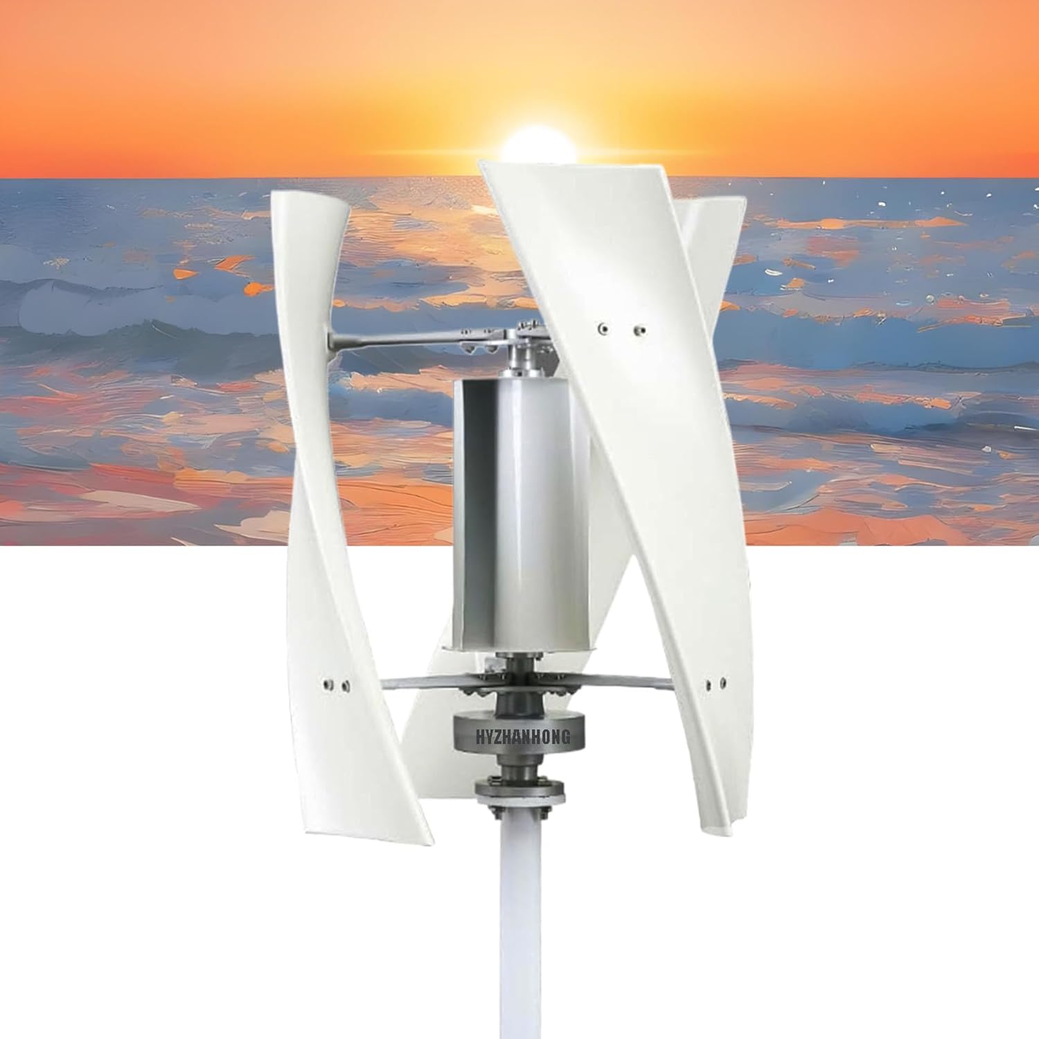 48v, Home Small Wind Turbines Windmill Generator, 3 Blade Small Wind Turbines Kit Industrial Energy Equipment (12V 24V 48V) for Boats, Terraces, Cabins(6000W)
