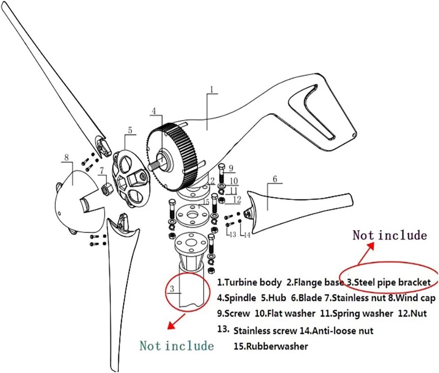 600w 800w 1000w Wind Turbine Generator Windmill 12v 24v Home Appliance Camping Power Generator with MPPT Controller Low Starting Speed for Home(6 Blades 1000w,12V)