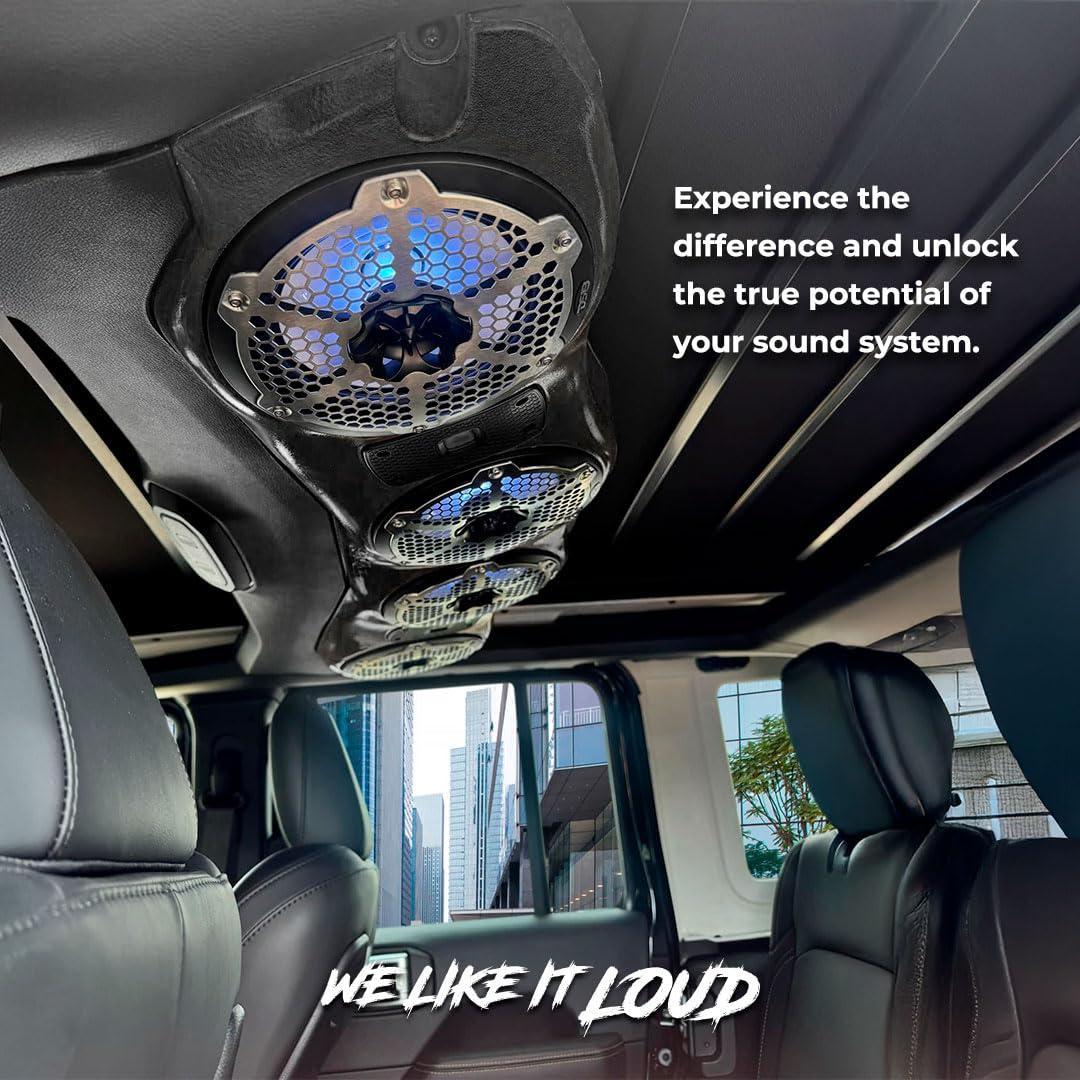 DS18 JL24-SBAHKIT Wiring Harness Compatible with Jeep JL/JLU, JT 2024+, Wiring Harness for Sound Bar & Amplifier, Plug and Play OEM Connectors, Easy Installation