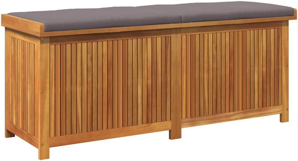 vidaXL outdoor garden storage box - solid acacia wood - 59.1