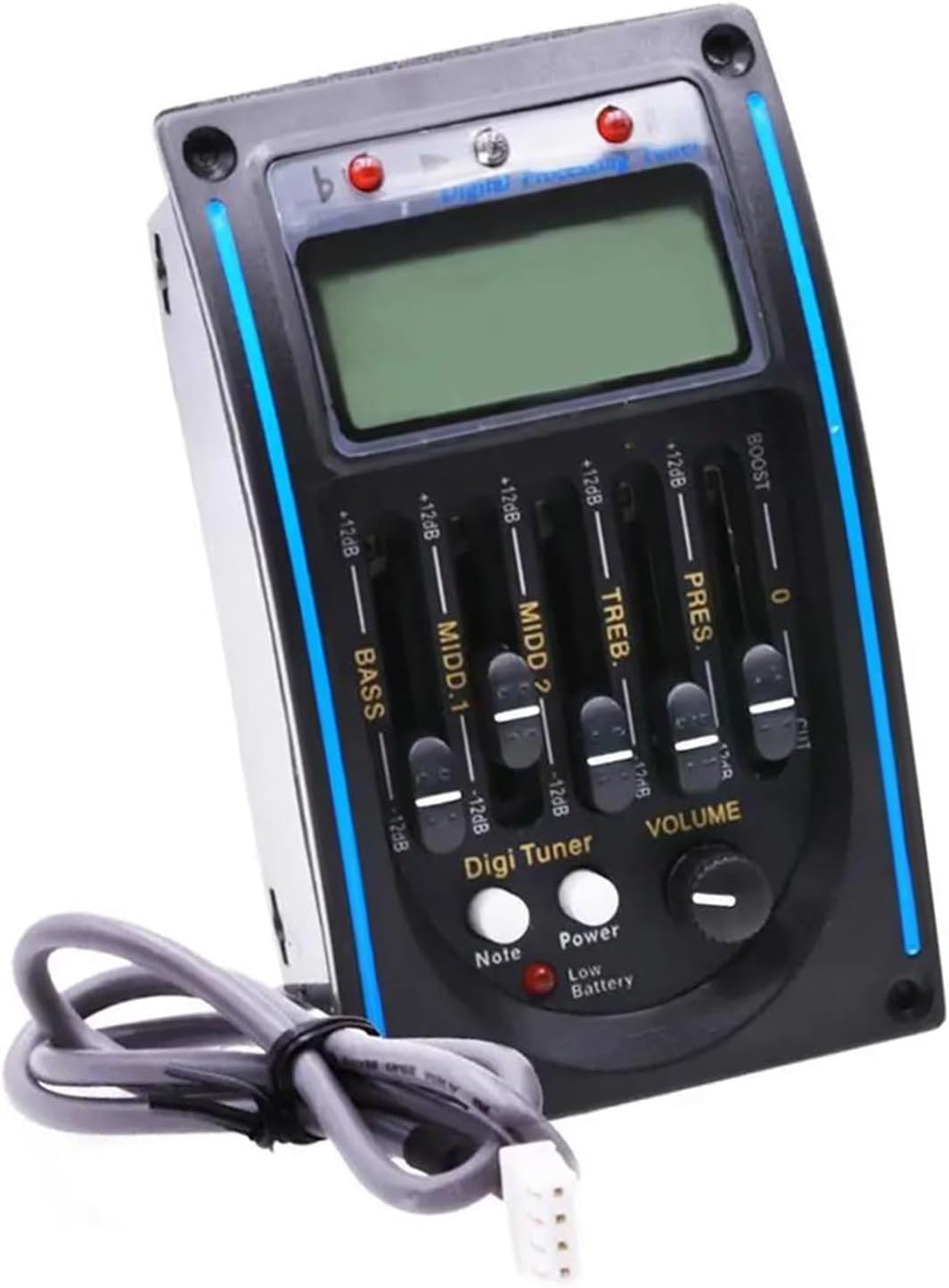 acoustic guitar pickup kit 10Pcs 5 Bands Guitar Pickup For Acoustic Guitarra Preamp EQ Equalizer With Digital Tuner Guitar Parts Is Durable