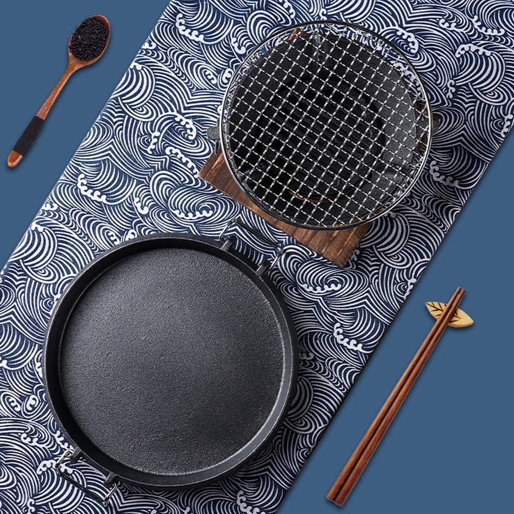 Charcoal Barbecue Stove, Fire Pit Cast Iron Firewood Stove, Used for Camping, Campfire, Terrace, Park, Garden,27cm