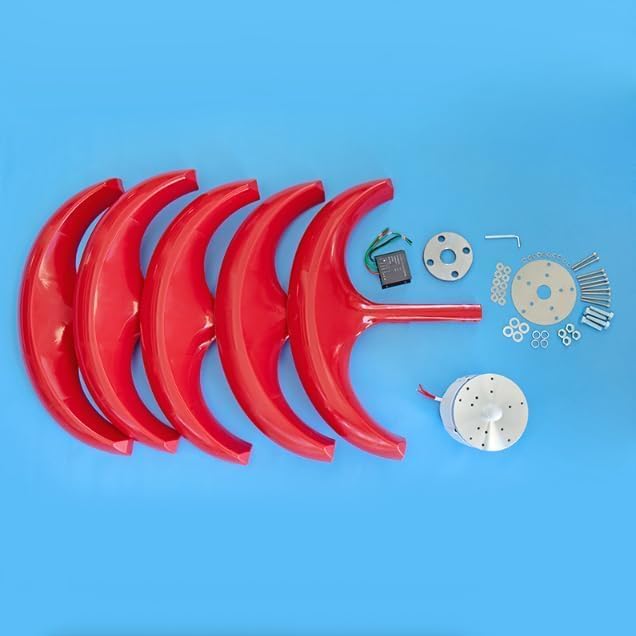 9000W Low Noise 5 Blade Wind Turbine Generator Kit, with Controller 3 Phase Lantern Wind Turbine Generator for Cabins Or Home