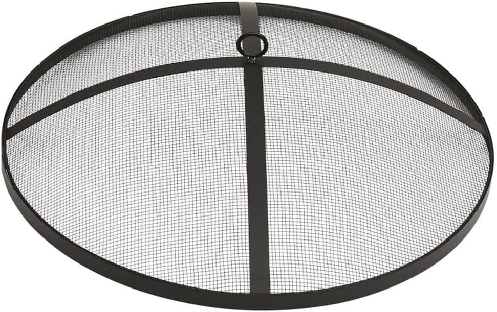 BBQ Grill Outdoor 22''fire Pit Outdoor Wood Burning Firepit Bbq Grill Steel Fire Bowl with Spark Screen Cover and Poker,for Camping Beach Backyard